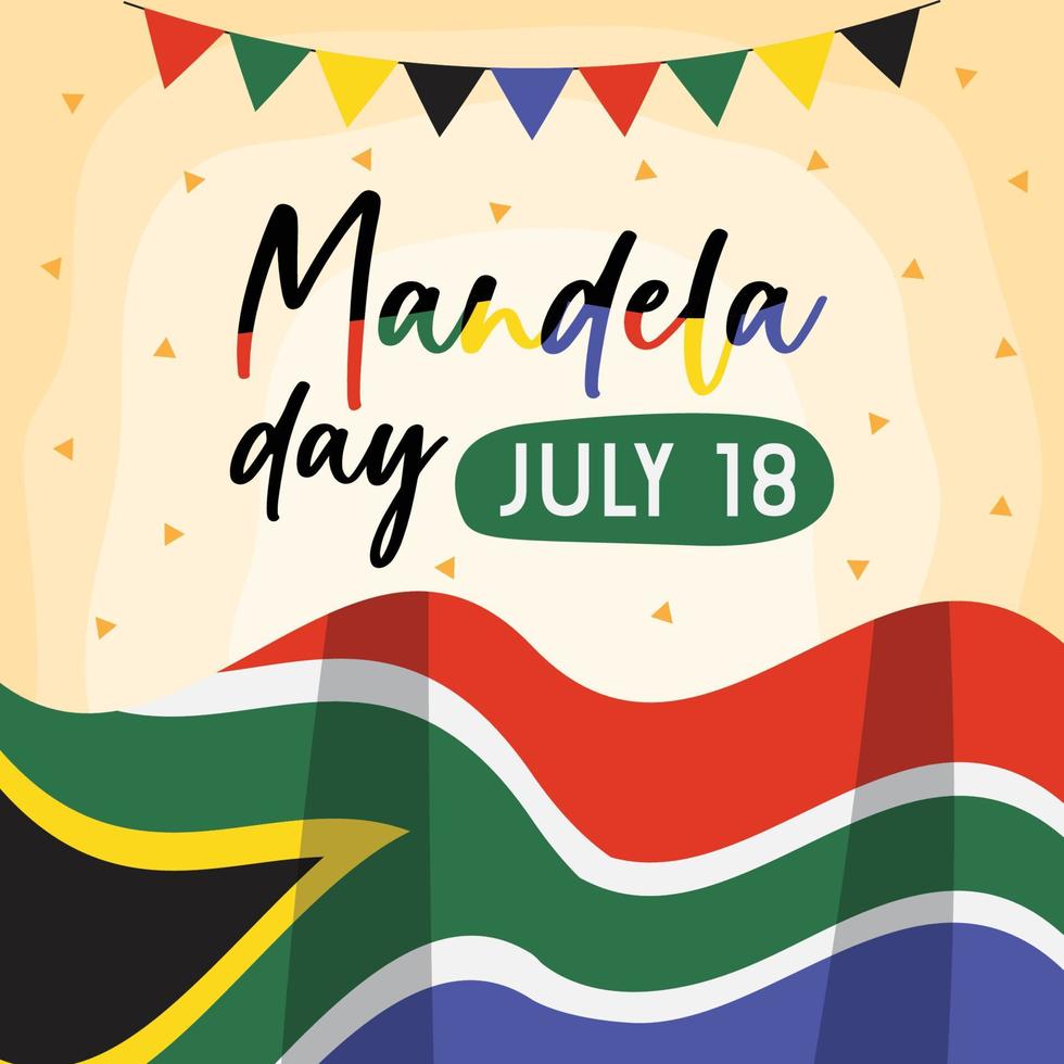 Nelson Mandela Day vector