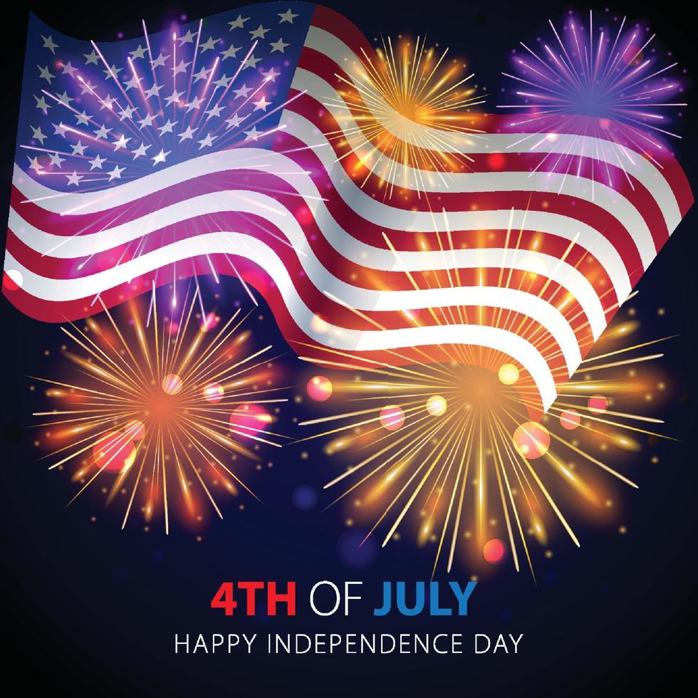 Festivity 4th July Celebration vector