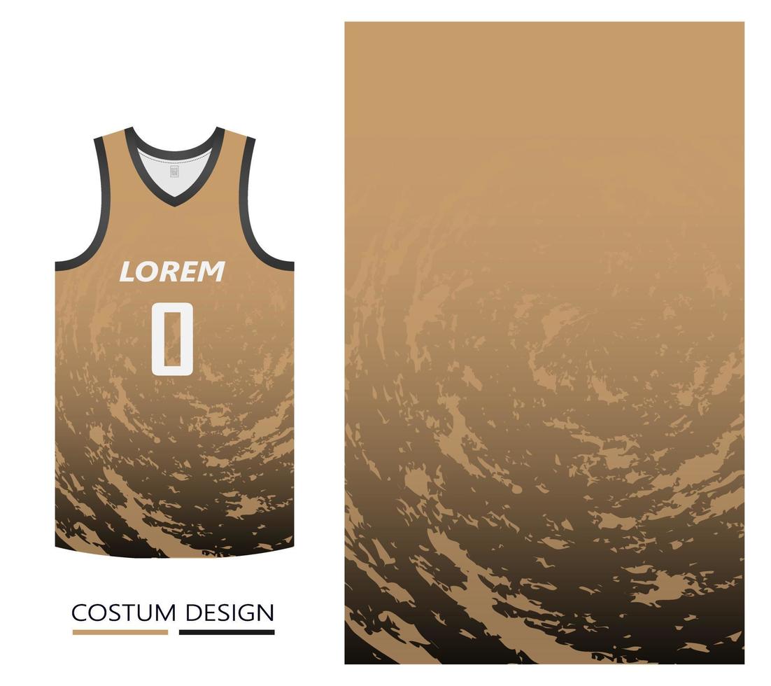 plantilla de diseño de patrón de camiseta de baloncesto. fondo abstracto dorado para el patrón de tela. Camisetas de baloncesto, atletismo, fútbol y entrenamiento. ilustración vectorial vector