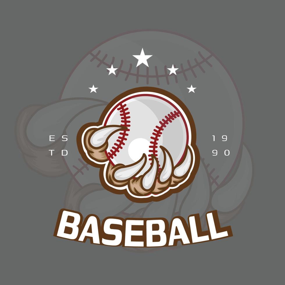 logotipo de béisbol para el deporte vector