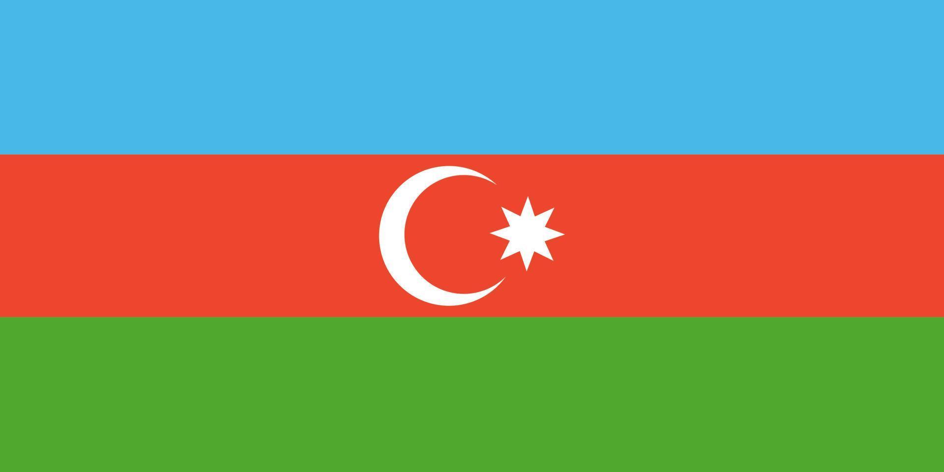 bandera de azerbaiyán. colores y proporciones oficiales. bandera nacional de azerbaiyán. vector