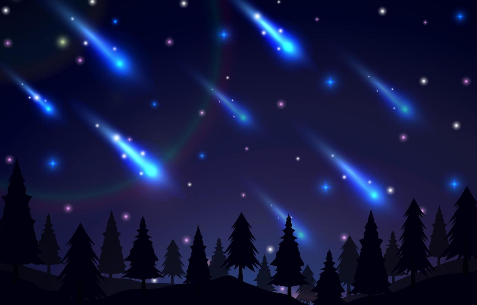 Meteor Shower Background vector