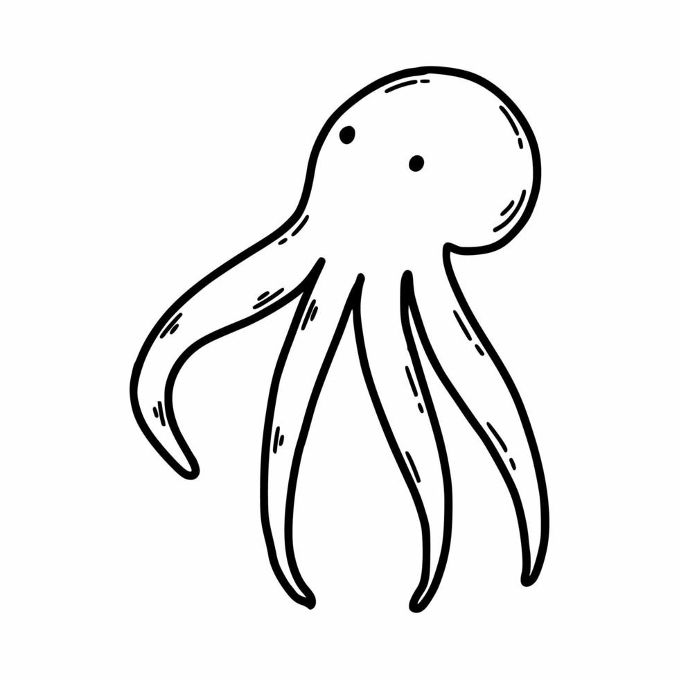 pulpo en estilo garabato. animal marino. libro para colorear para niños. 7406888 Vector en Vecteezy pulpo en estilo garabato. animal marino. libro para colorear para niños. 7406888 Vector en Vecteezy