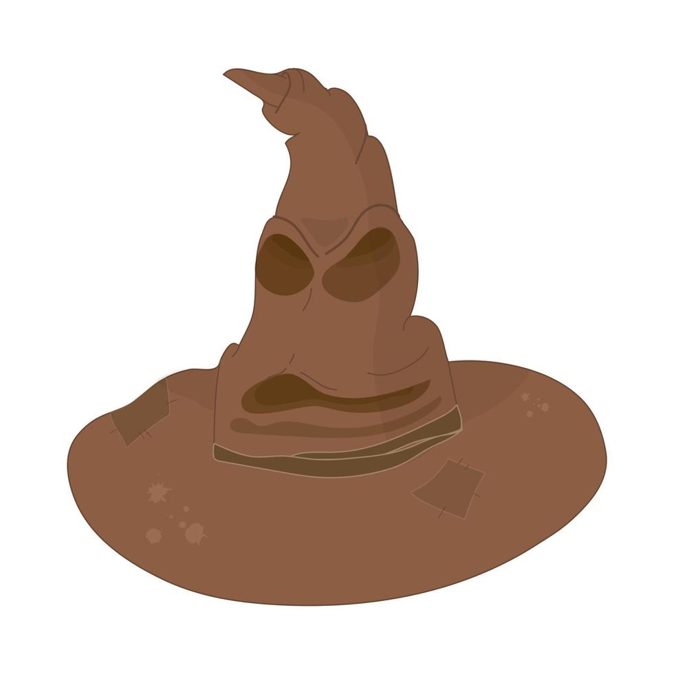 Sorting hat illustration isolated on white background. vector