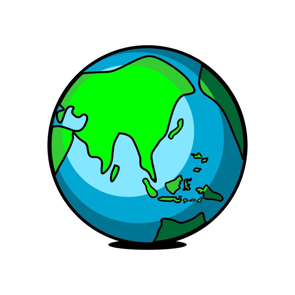 EARTH VECTOR ON WHITE BACKGROUND