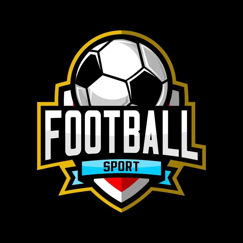 diseño vectorial del logotipo de fútbol, vector de una pelota