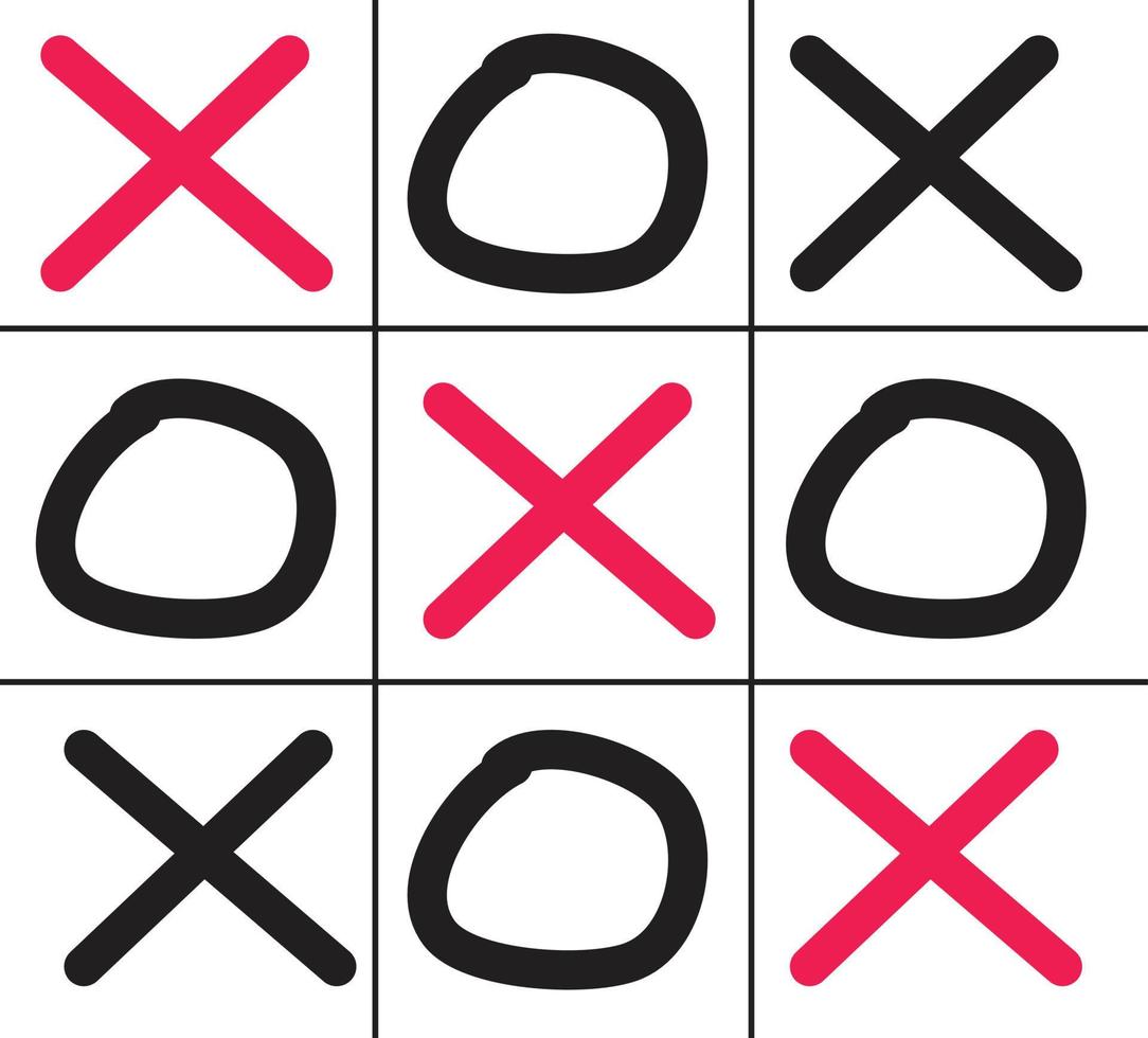 icono del juego tictactoe. estilo plano símbolo del juego signo de tictac. vector