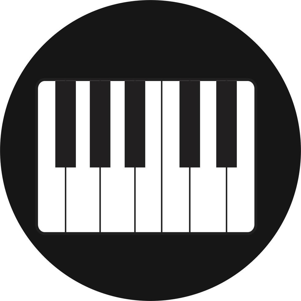 Pictograph of music keyboard. music icon. cartoon music keyboard sign. music symbol. vector