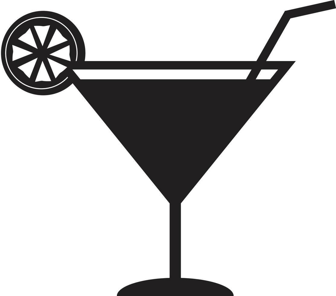 juice icon, glass of juice icon, black juice sign. vector