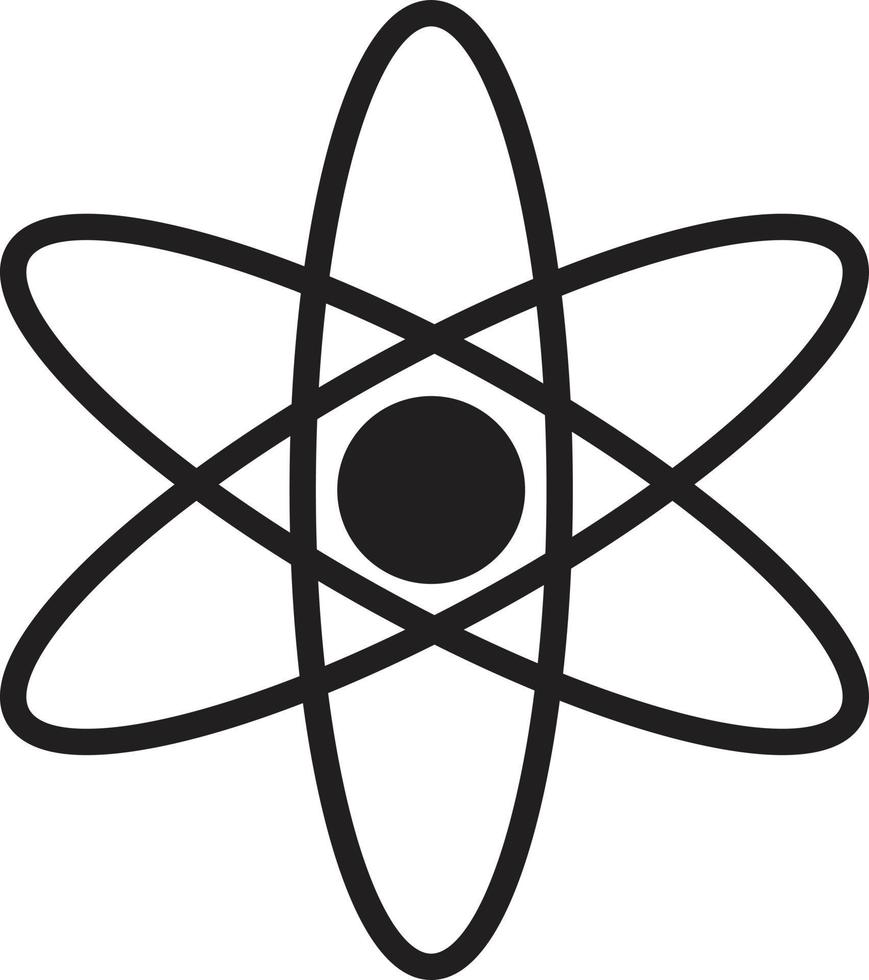 Atom icon. Molecule symbol. physic sign. vector