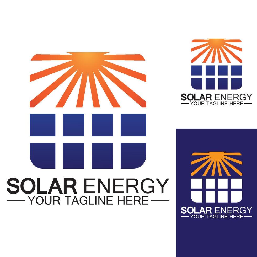 plantilla de vector de diseño de logotipo de energía solar