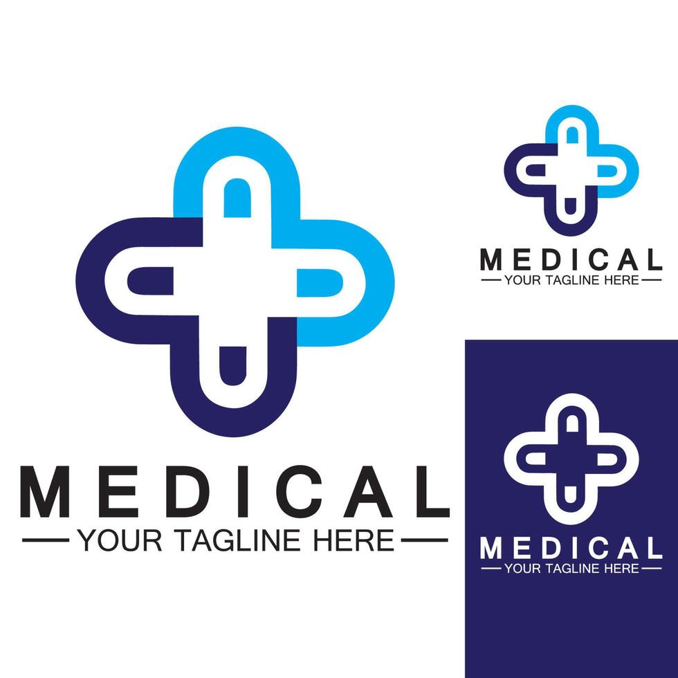 Medical Cross and Health Pharmacy Logo Vector Template