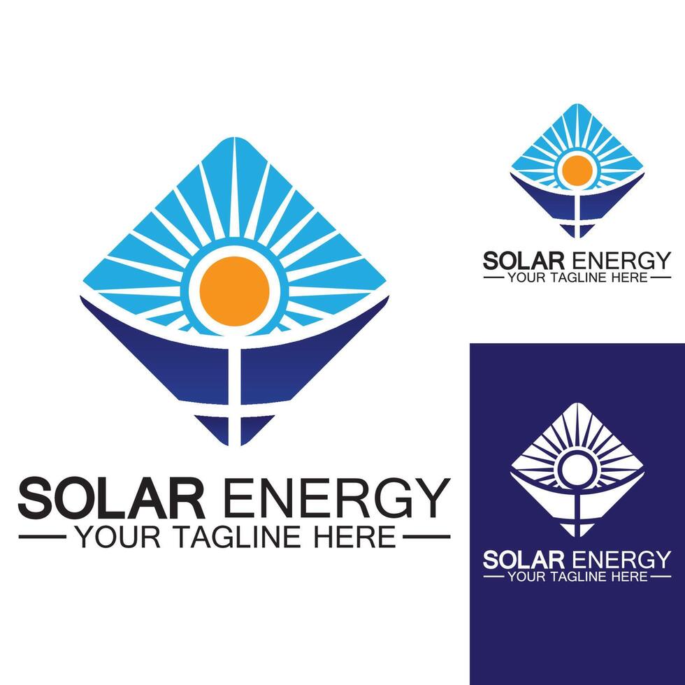 plantilla de vector de diseño de logotipo de energía solar