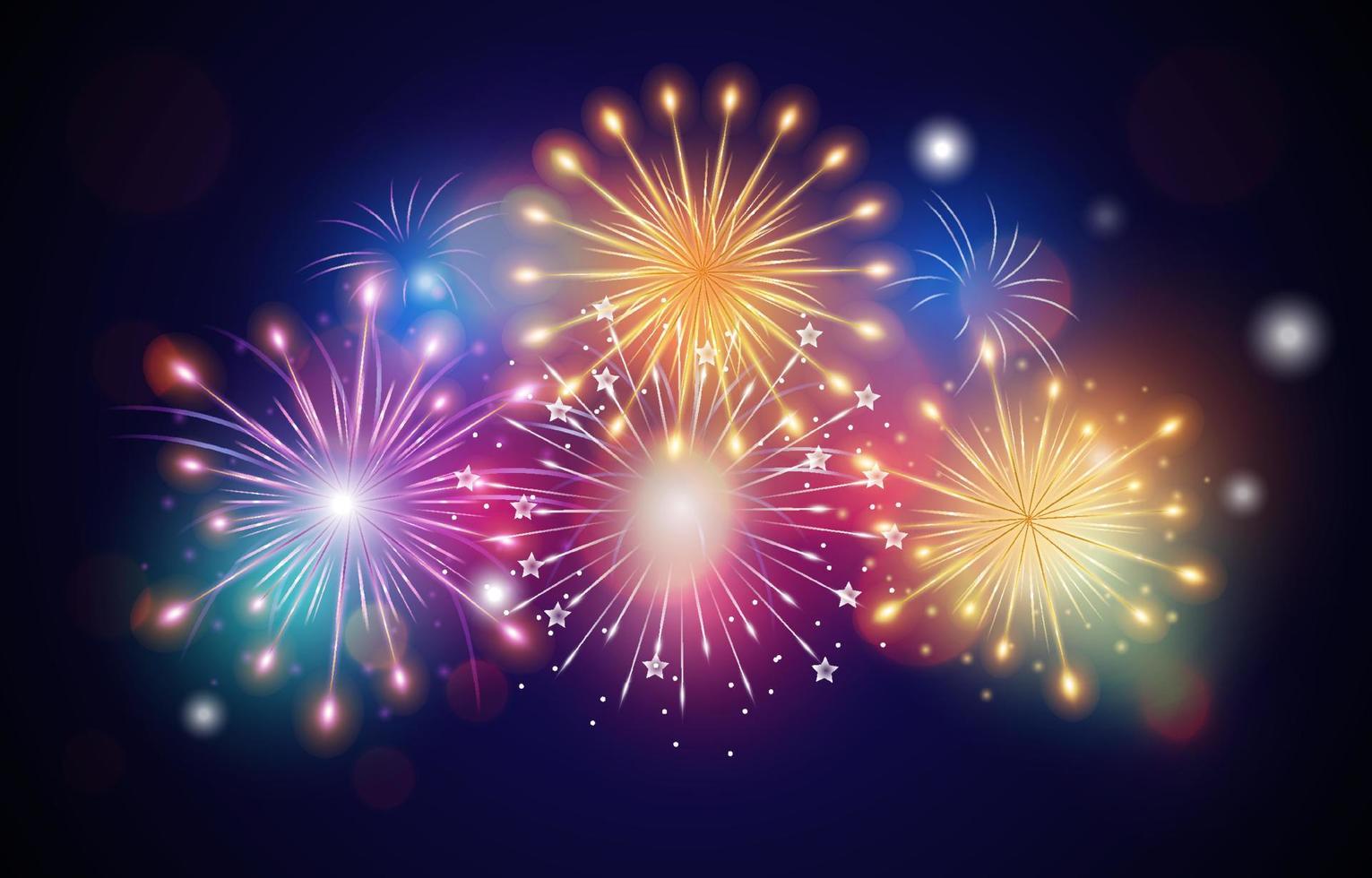 Colorful Firework Background vector