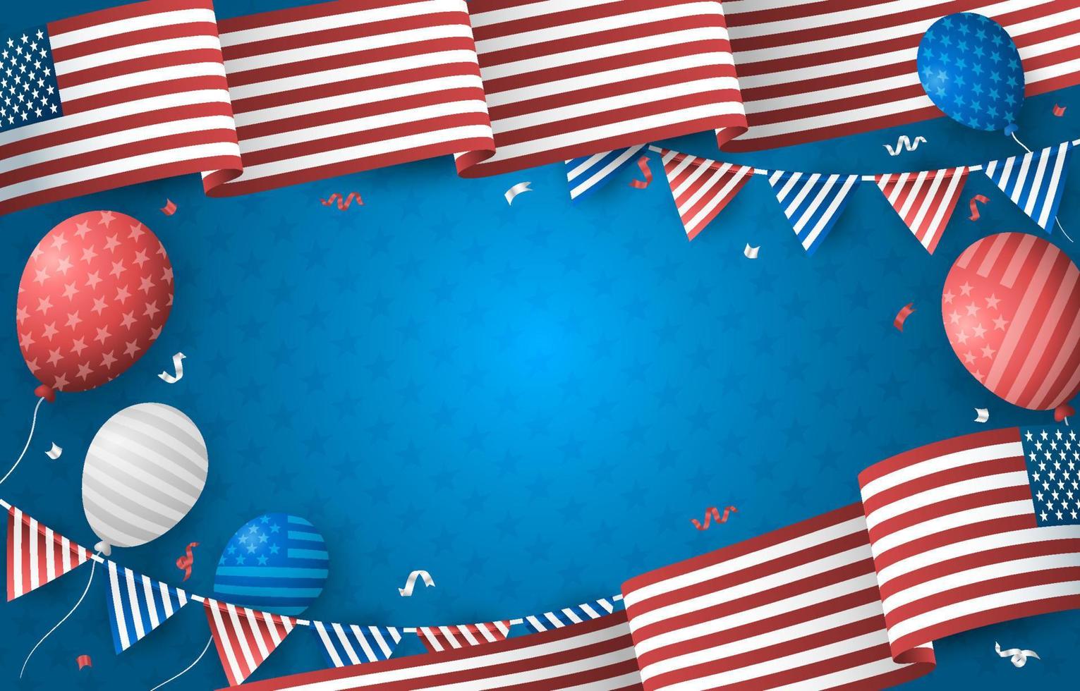 4th of July USA Independence Day Background vector