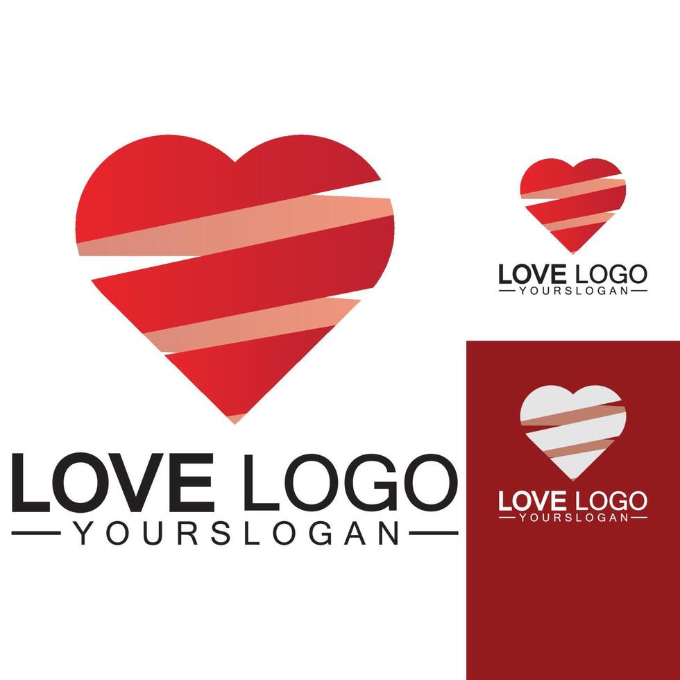 Love logo design,Heart shape logo design Vector