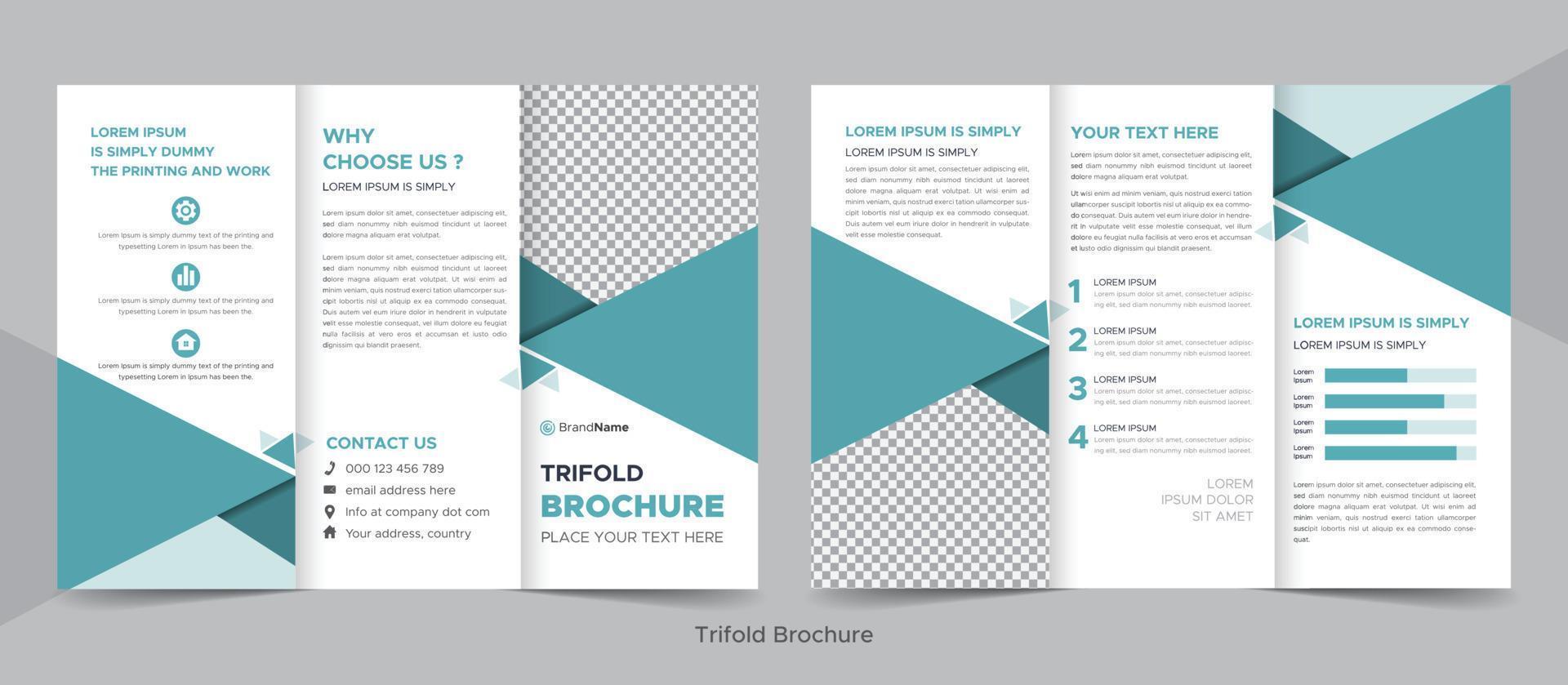 Corporate Modern And Professional Trifold Brochure Template vector