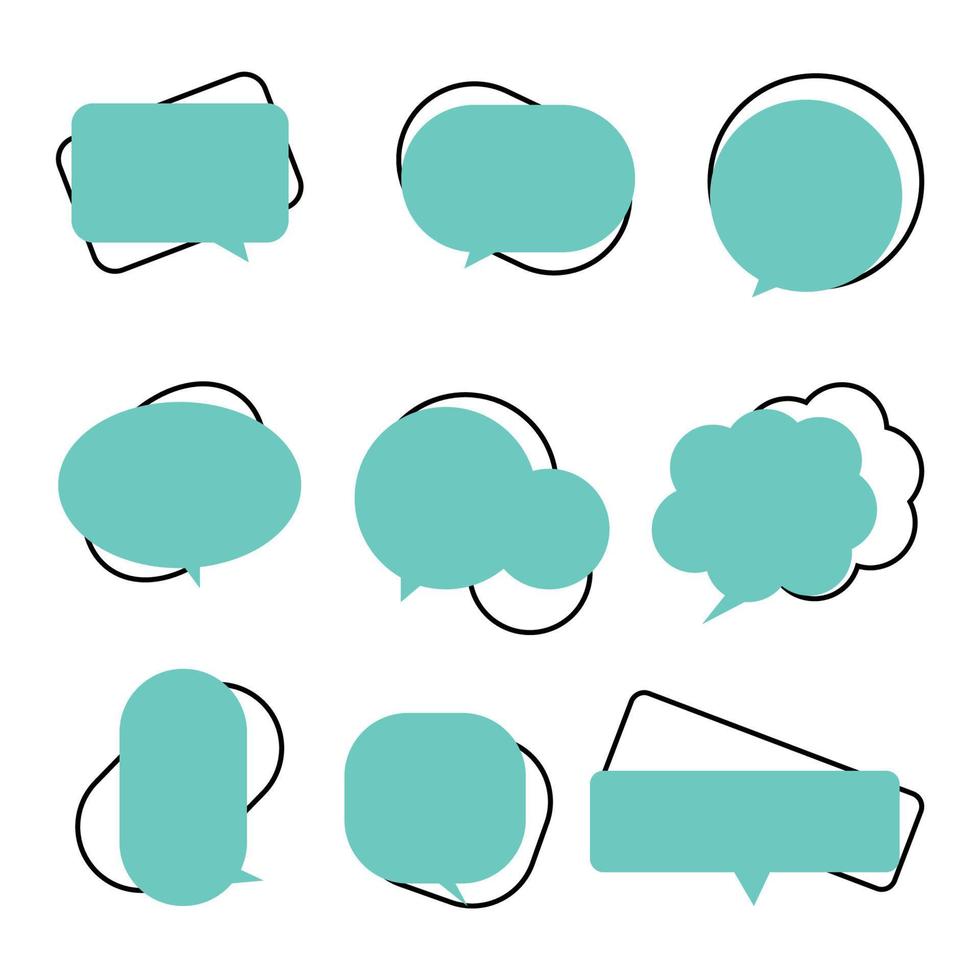 Set  speech bubbles on a white background, vector speaking or talk bubble