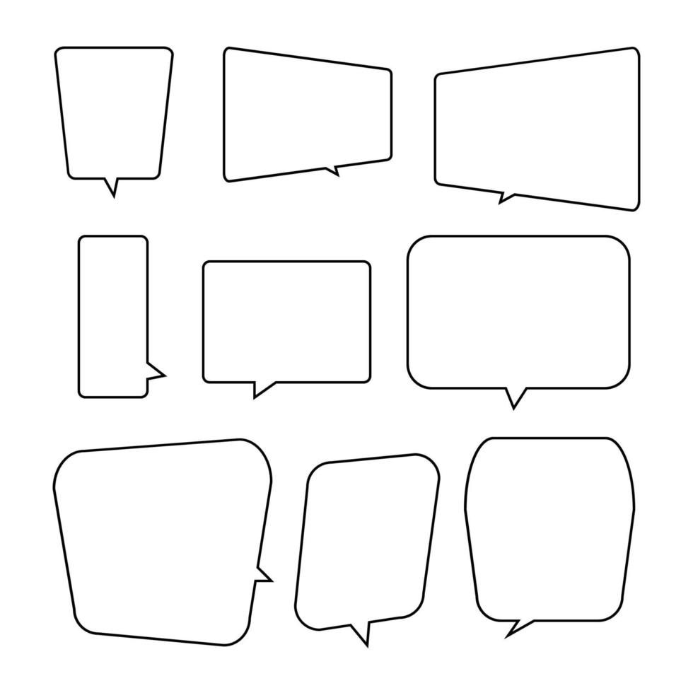 Set  speech bubbles on a white background, vector speaking or talk bubble