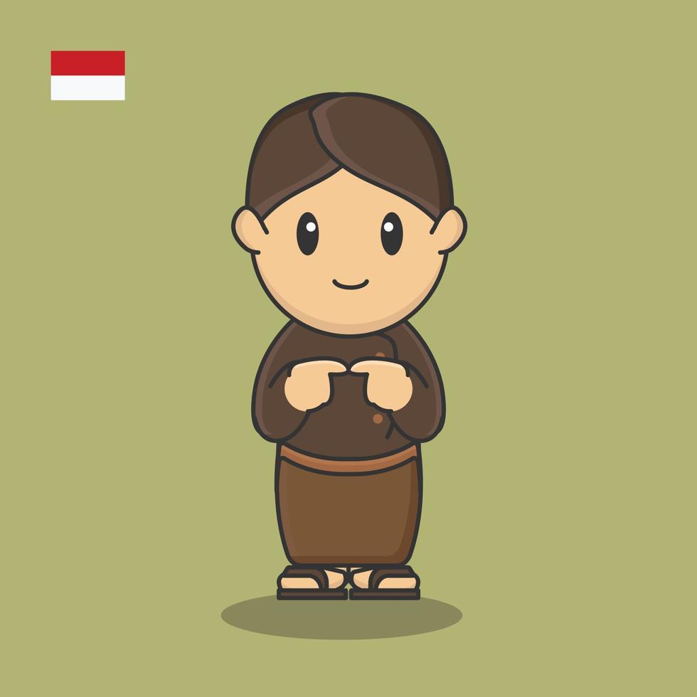 pancasila día día de la independencia agosto bandera dibujos animados indonesia vector