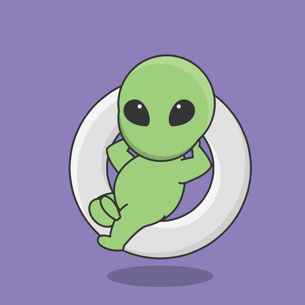 space ship world galaxy space alien planet character ufo cartoon moon vector