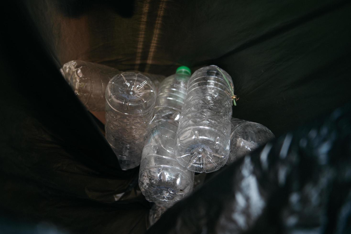 plastic bottle  Ecology problem. Environmental pollution. photo