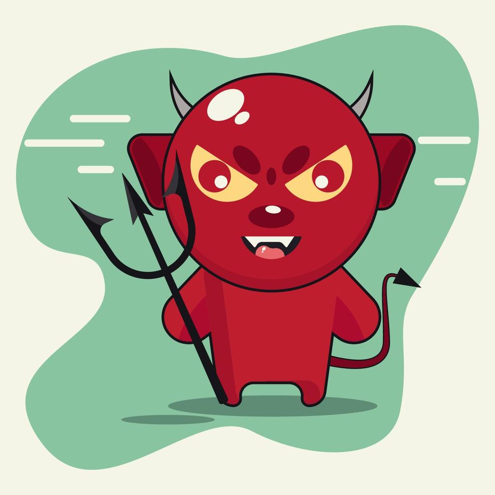 Ilustración de vector de diseño de personajes de diablo