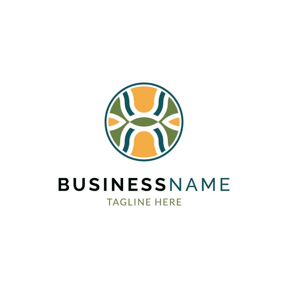 Abstract business name logo design vector illustration