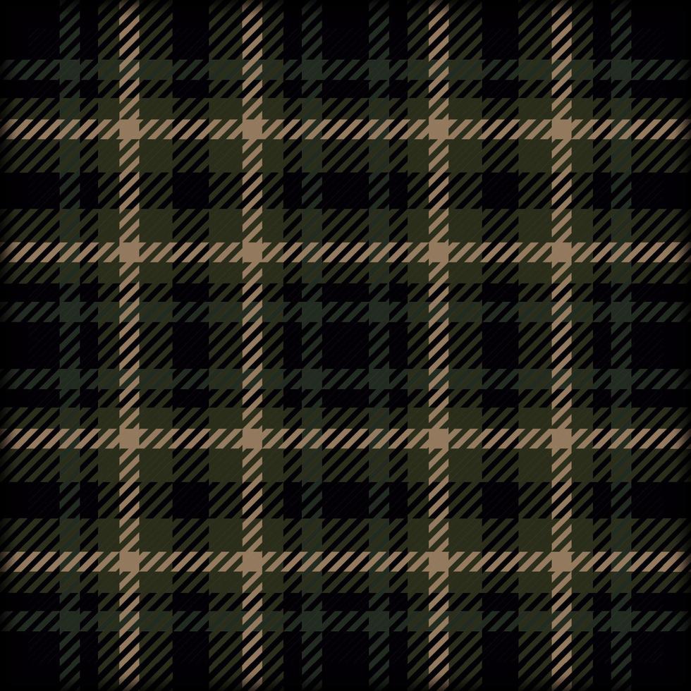 Brown and dark green tartan plaid scottish seamless pattern. Texture from tartan, plaid, tablecloths, shirts, clothes, dresses, bedding, blankets and other textile vector
