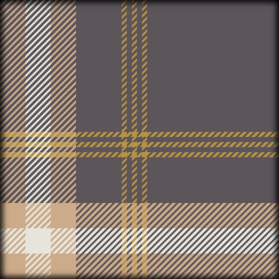Brown plaid pattern seamless vector, tartan check plaid for scarf, poncho, blanket, or other modern fabric designs. Pixel texture. vector