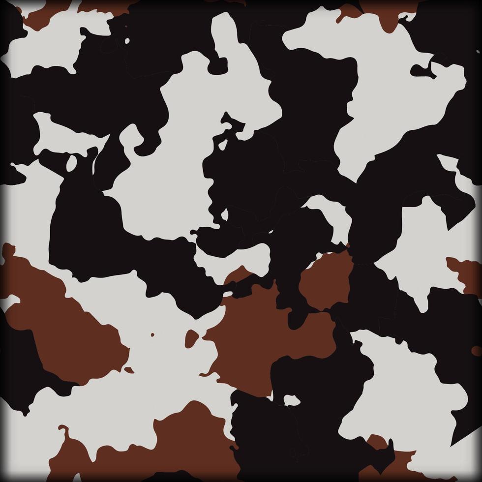 Black, brown and soft blue camouflage pattern vector