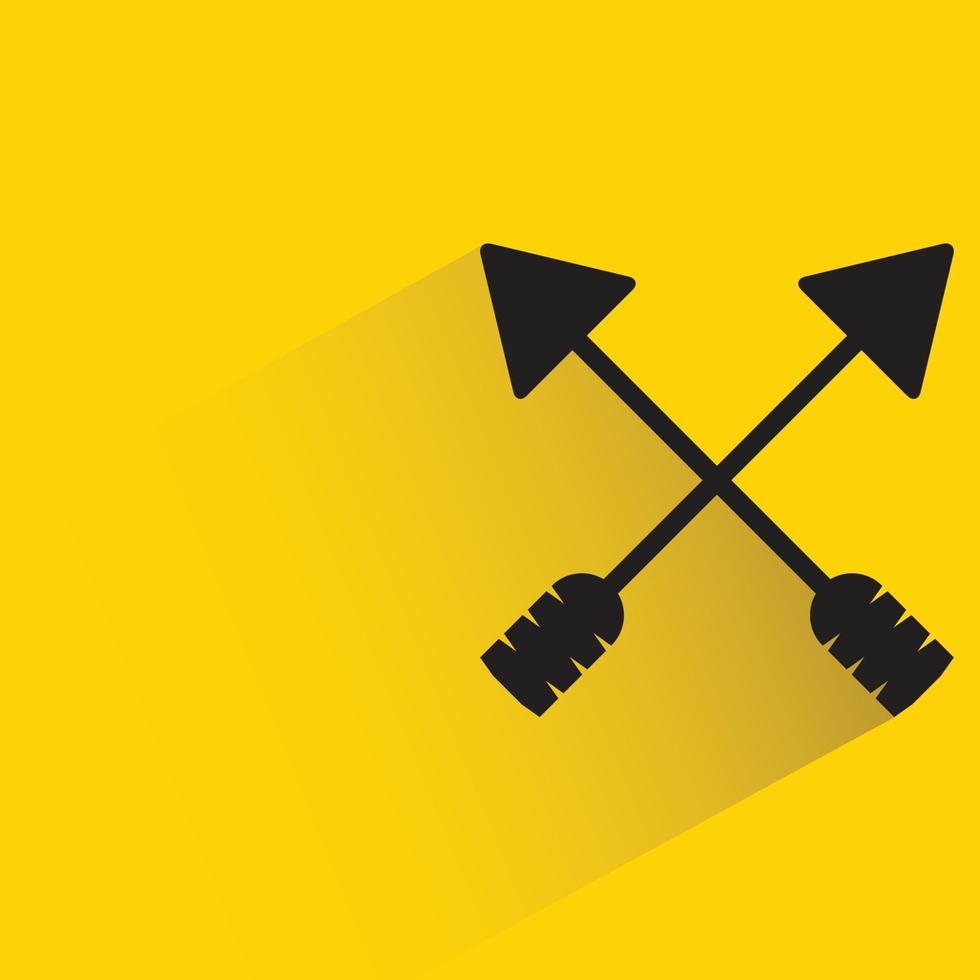 crossed arrows symbol vector