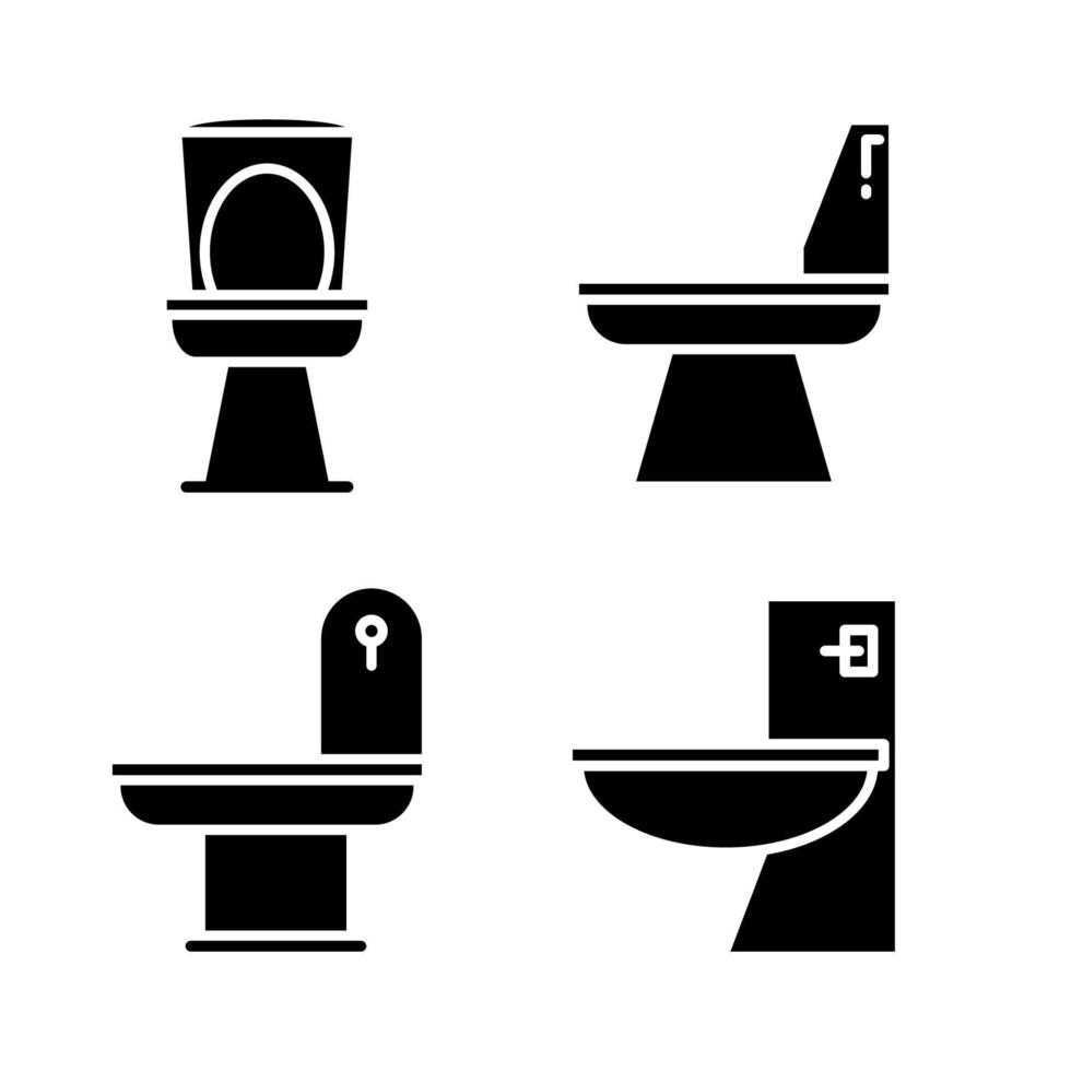 toilet bowl icons vector