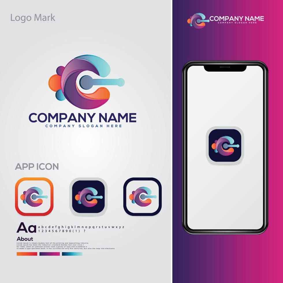 c letter logo, letter logo,modern logo vector