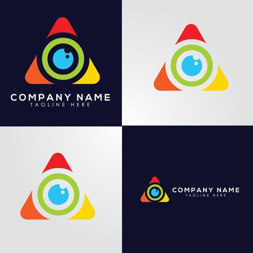 un logotipo de letra, logotipo de cámara, diseño de logotipo abstracto vector