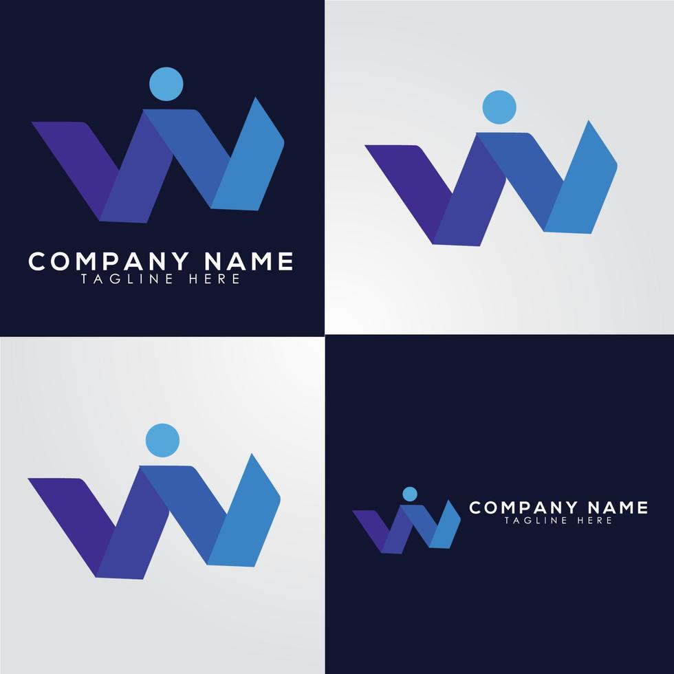 w letter logo, letter logo, modern logo vector