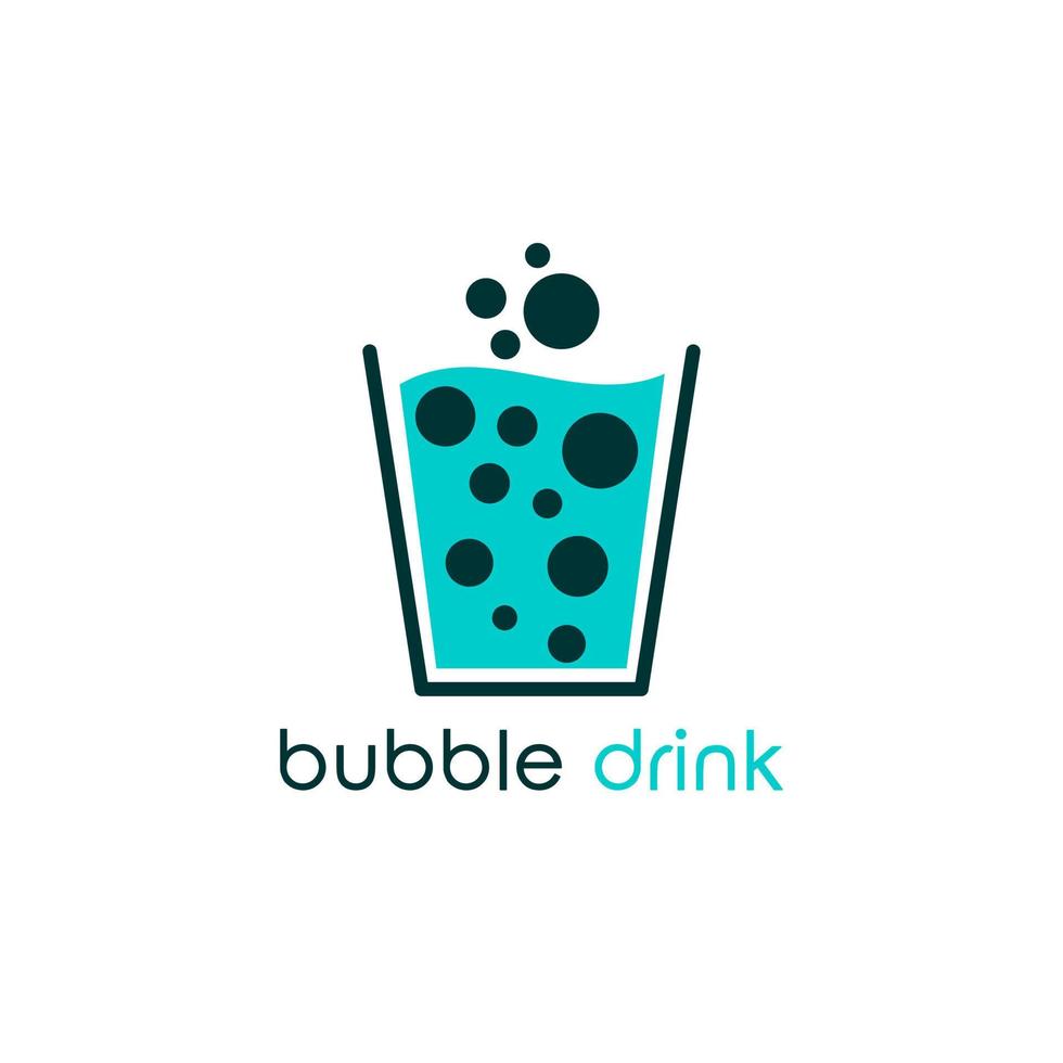 diseño de logotipo de bebida buble vector