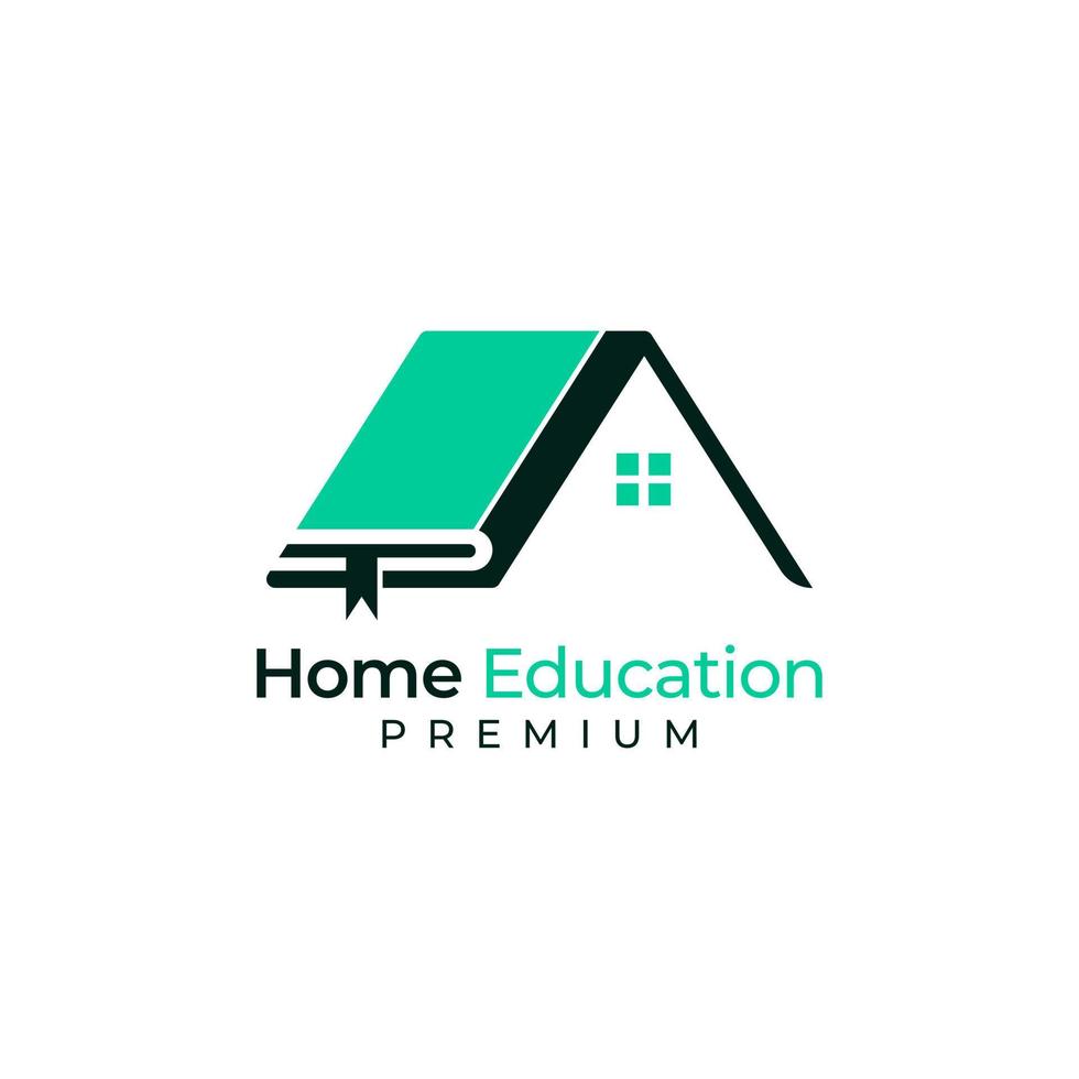 diseño de logotipo de educación en el hogar vector