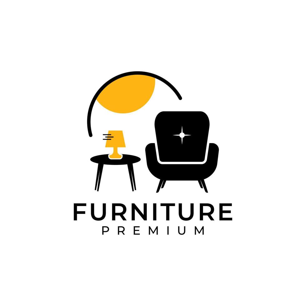 diseño de logotipo de muebles vector