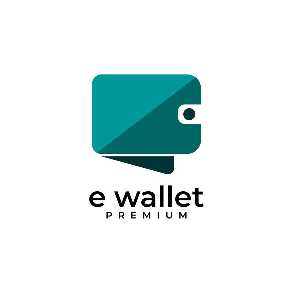 E wallet logo design vector design template