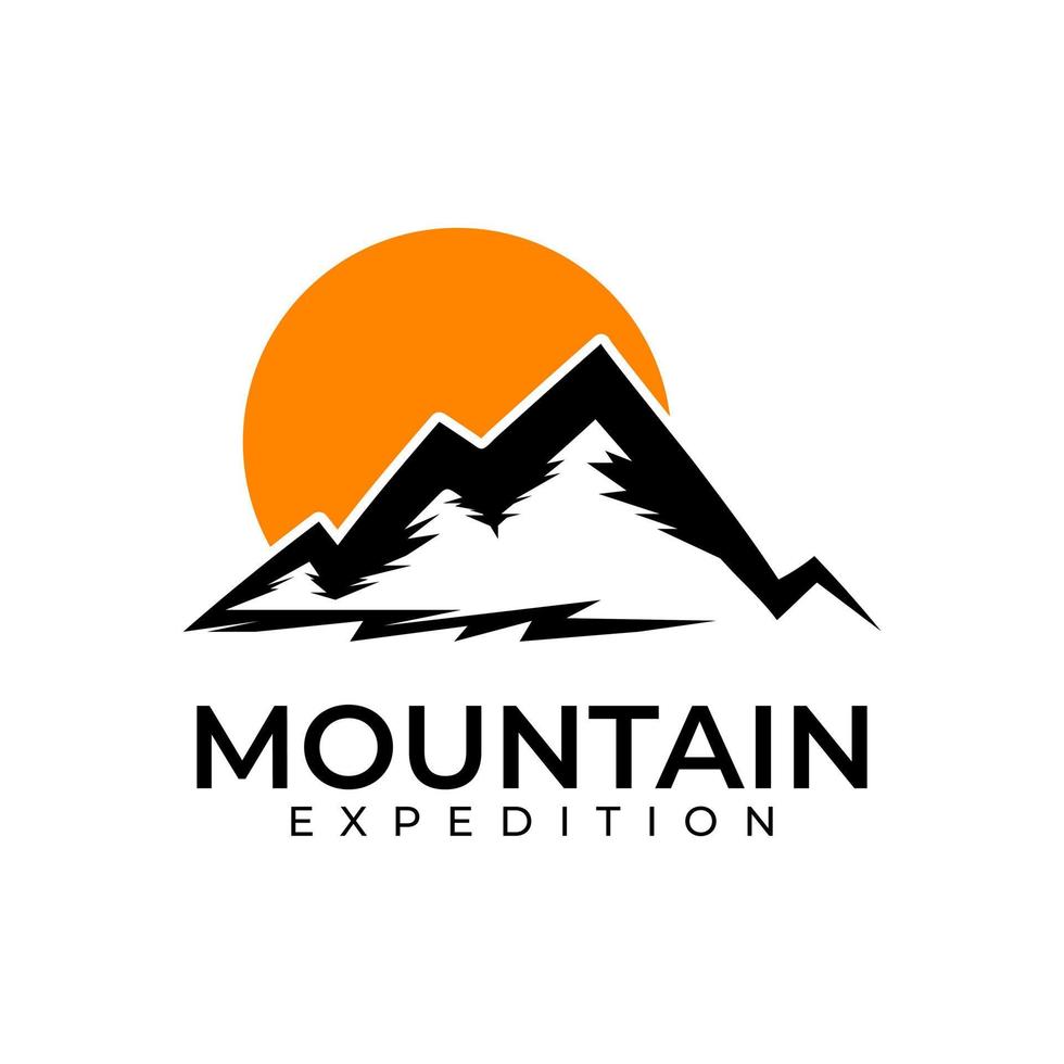 diseño de logotipo de montaña vector