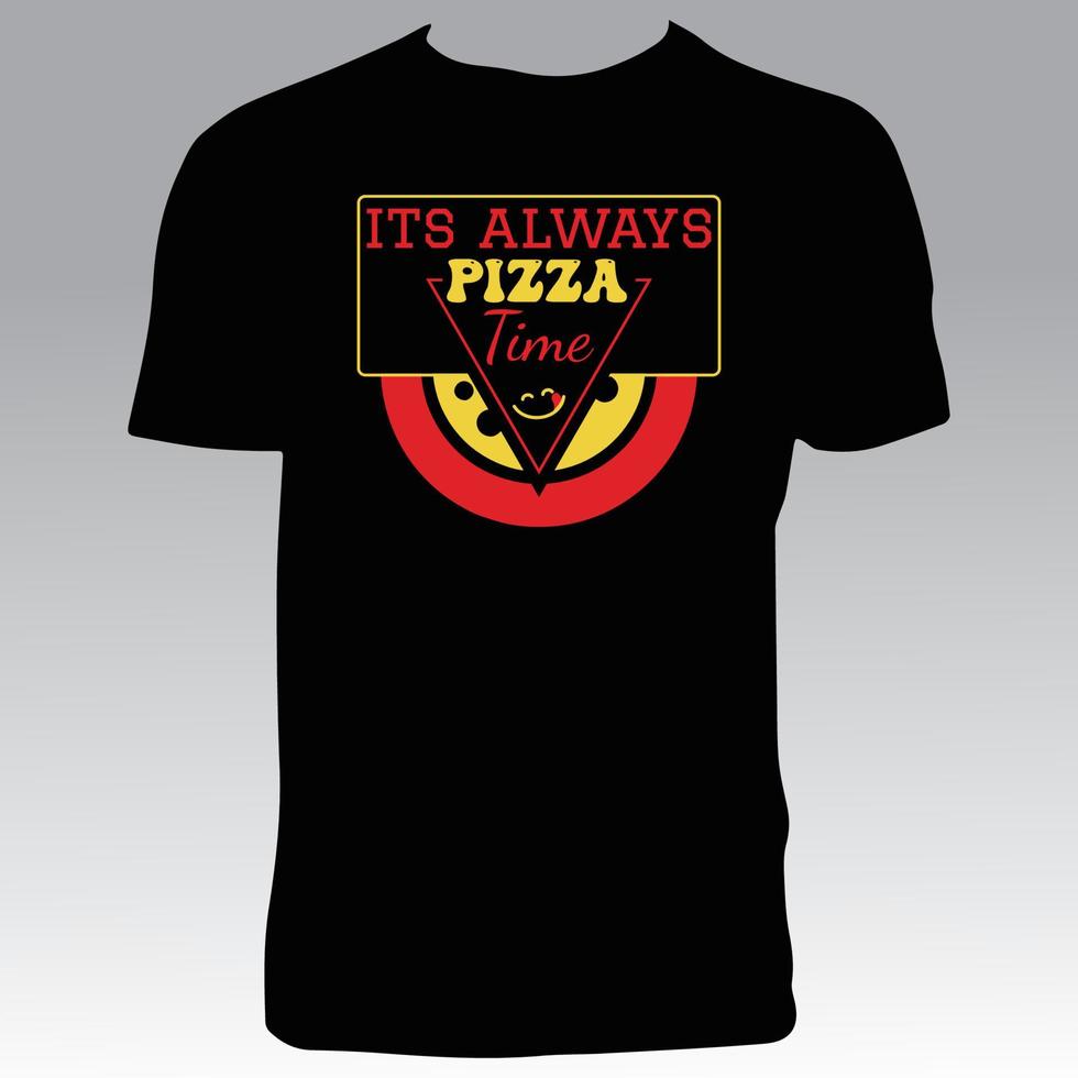 diseño de camiseta de pizza vector