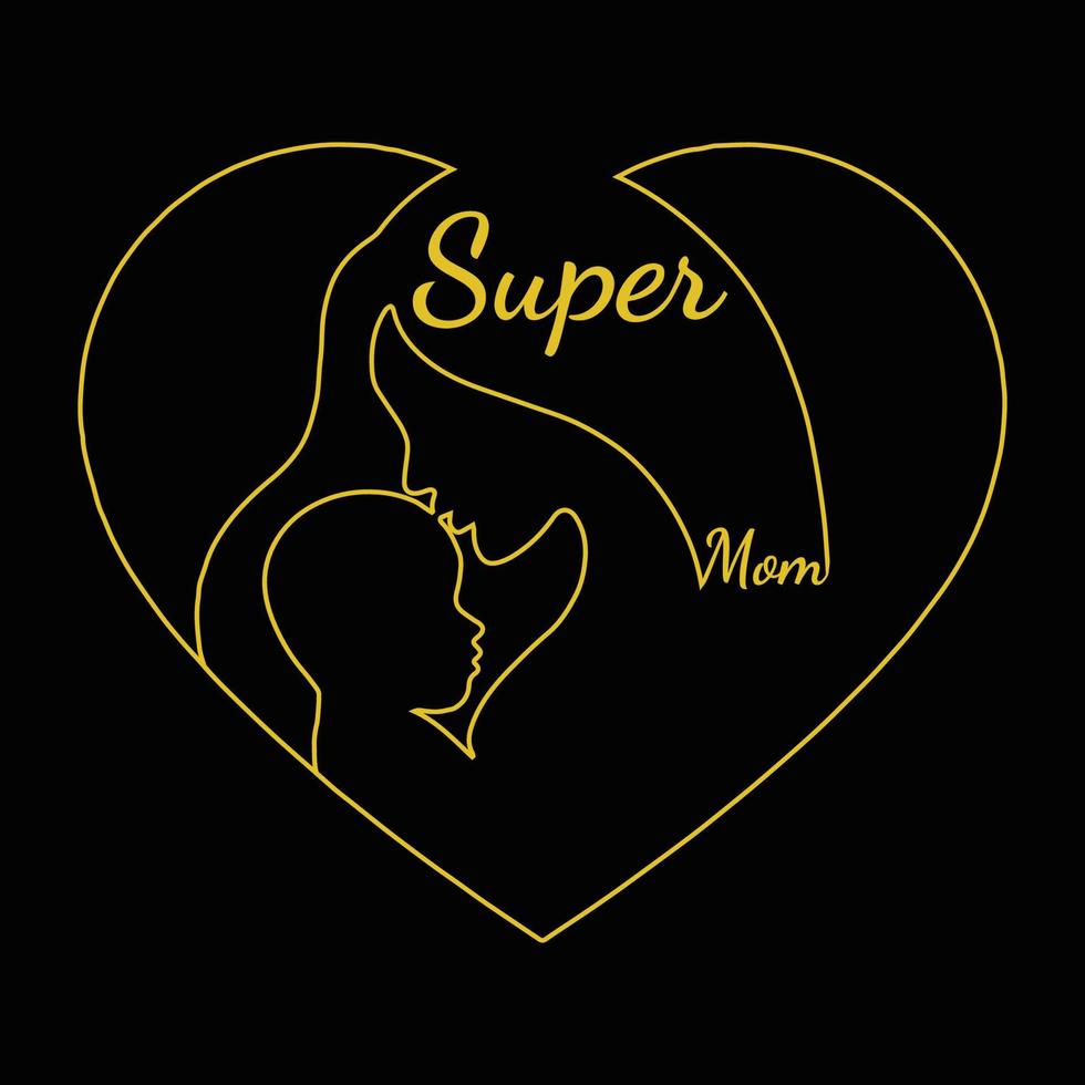 Mother's Day Tee Design vector