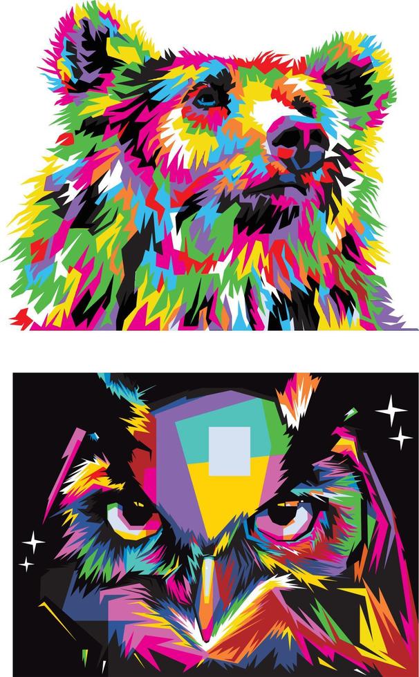ANIMAL POP ART ILLUSTRATION 7410622 Vector Art at Vecteezy