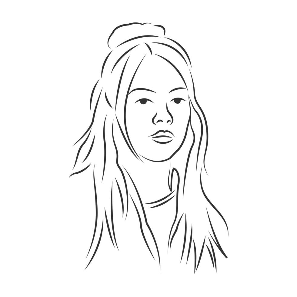 Billie eilish in minimal cartoon style vector