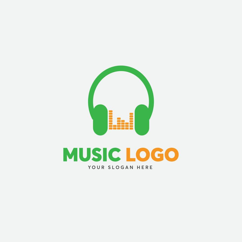 Free Music and sound logo design vector