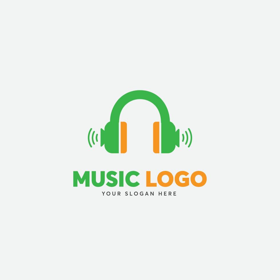 Free Music and sound logo design vector