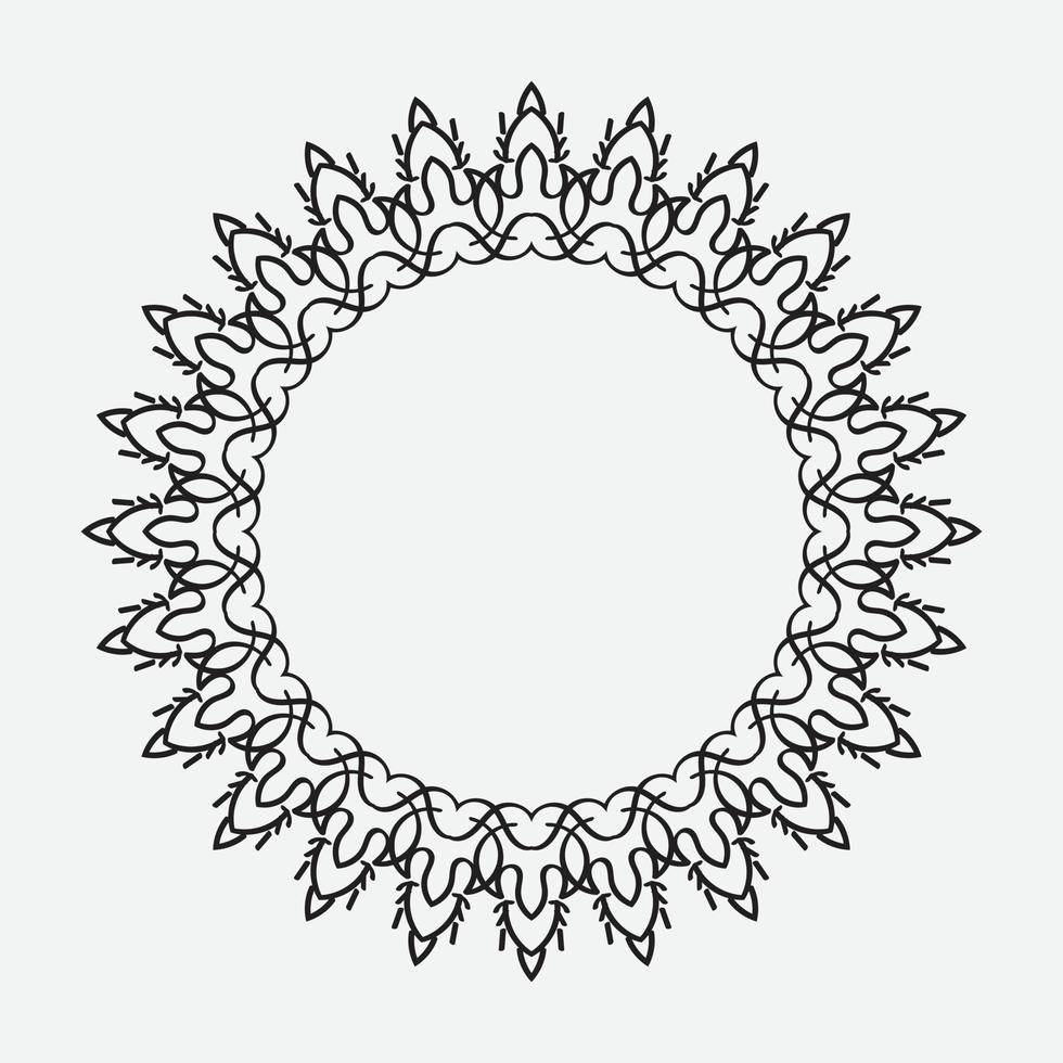 Circle greek frame. Round meander border. Decoration element pattern. Vector illustration isolated on white background