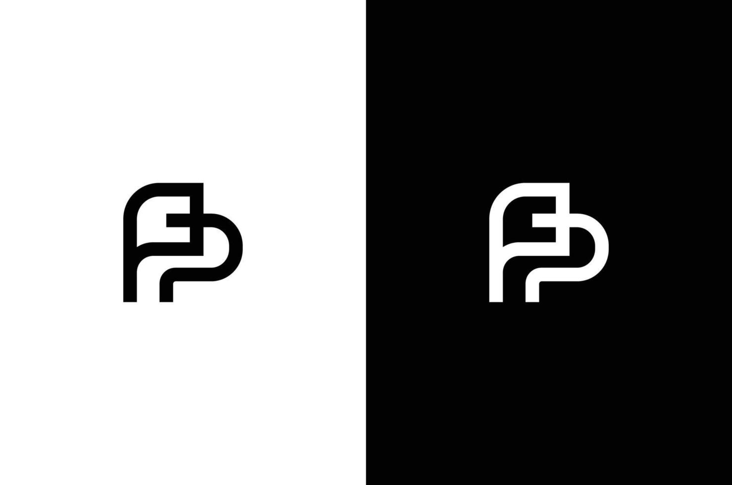 A FP Letter Logo Concept Or A FP Monogram Logo Design vector