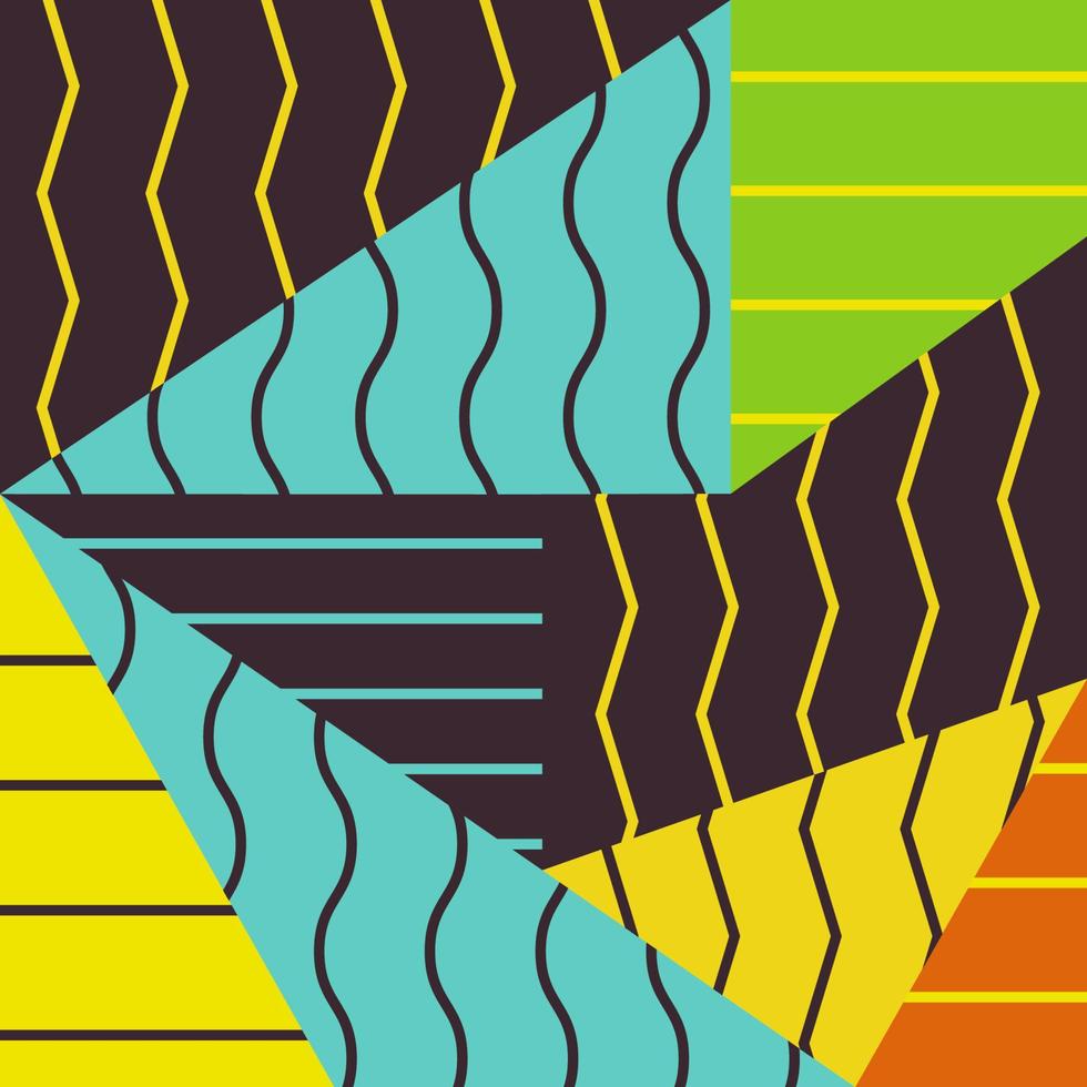 Línea zigzag esquina abstracto colorido fondo vector